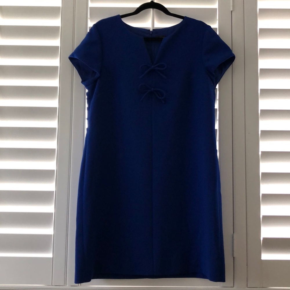 JCrew blue cap sleeve dress
